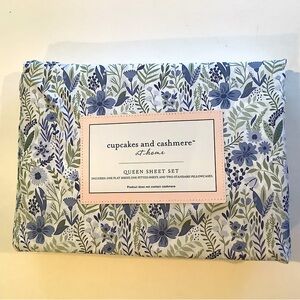 Cupcakes & Cashmere Floral Jungle Sheet Set Queen New